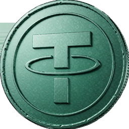 Gr&uuml;ner Tether-Token USDT als Stablecoin-Einzahlung im Krypto Casino